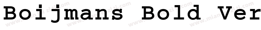 Boijmans Bold Version 001.001字体转换